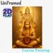 Hindu Deity Hanuman & Rama Themed Painting Poster, Warm-toned Devotional Art Poster, Serene Spiritual Depiction Ideal For Home Prayer Space_maomaolike.com