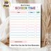 Screen Time Reward Chart Painting Poster, Pastel-colored Cute Cartoon Style Poster, Practical Tracker To Record Tasks And Earn Screen Time, Ideal For_maomaolike.com