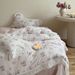 Wholesale INS Korean Style Pastoral Soft Bare Sleep Cloud Mist Gauze 4-Piece Lace Edge Pure Cotton Floral Four-Piece Set_maomaolike.com