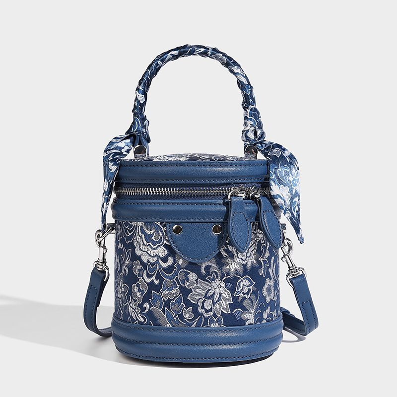 High-Quality Luxury Embroidered Patchwork Handbag Cylinder Chinese Style Versatile Fashion Commuter Shoulder Crossbody Bag_maomaolike.com