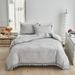 Craft Style Solid Color Cut Square Wave Tassel Lace Quilt Set Three Sets Full Size_maomaolike.com
