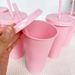 5pcs 24oz PP Colorful Straw Large Capacity Milk Tea Cup For Iced Coffee Cold Drinks Travel Office Party_maomaolike.com
