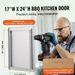 17W X 24H Inch Outdoor Kitchen Access Door, Flush Mount Design With Recessed Handle, For BBQ Island, Grilling Station, And Outdoor Cabinets, Vertical Wall Installation_maomaolike.com