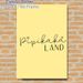 Pipikaka Land Typography Painting Poster, Soft Yellow Minimalist Handwritten Style Poster, Delicate Firework Accents For Cozy Living Room, Bedroom_maomaolike.com