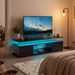 TV Stand For 60 Inch TV LED Gaming Entertainment Center Media Storage Console Table With Large Side Cabinet For Living Room Black_maomaolike.com