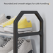 Four-tier Simple Shoe Cabinet, Extra-large Capacity, Space-saving For Balconies, Dorms, And Home Use; Trapezoidal Shoe Rack._maomaolike.com