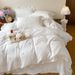 Wholesale INS French Country Style Soft Wrinkled Double Layer Gauze 4-Piece Ruffled Pure Cotton Floral Four-Piece Set_maomaolike.com