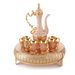European Fashion Wine Set With Hardware Material Base, Wine Glasses, Wine Pitcher, Relief Print Decoration Crafted Ornaments_maomaolike.com
