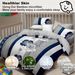 4 Piece Soft All-Season Washed Microfiber And Viscose Comforter Set , With Comforter, Sheet, Pillowcases & Shams, Print, Flowerd, Moisture-Wicking, Silky Soft Texture, Cooling, Breathable, Easy Care_maomaolike.com