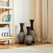 Desktop Vase, Brown Decorative Floor Vase, Classic And Neat Floor Vase, High Independent Flower Stand, Artificial Vine Vase, PVC Floor Vase, Home Decoration Flower Stand Set Of 3 Pieces_maomaolike.com