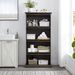 Glass Display Cabinet 4 Tier Glass Display Cabinet Storage Curio Cabinet With Flip Up Glass Doors, Collectors Showcase Toy Figure Organizers Rack, Bookcase For Living Room BRO_maomaolike.com