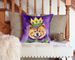 Chow Chow King Of Mardi Gras Throw Pillow Machine Washable, Indoor Outdoor Decorative Pillow For Couch, Bed Or Patio, 14Hx14W_maomaolike.com