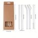 1set Heat Resistant Glass Straws With Brush Set Of 5 - Reusable And Washable,Perfect For Smoothies, Milkshakes, Tea,_maomaolike.com