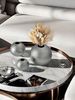 1pc Concave And Convex Dot Design Silver Ball Ceramic Vase, High-end Style Suitable For Light Luxury Style Scene Ornaments Flower Arrangement Vase_maomaolike.com