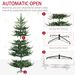 7.5 Ft Artificial Christmas Tree, Pine Hinged Xmas Tree With 1218 Realistic Branches, Steel Base, Auto Open, Green_maomaolike.com