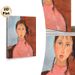 Braided Young Woman Portrait Painting Poster, Soft-toned Expressionist Style Poster, Elegant Artistic Wall Decor Suitable For Living Room, Bedroom_maomaolike.com