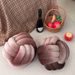 Nordic Ins Pillow Three Strand Rope Knotted Ball Pillow Hand Woven Gold Velvet Pillow Cushion Knot Bay Window Cushion_maomaolike.com