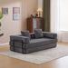 Floor Couch,Compression Sofa,Convertible Floor Sofa Bed-with Pillow Back Support Armrest,Comfy Futon Couch Lounge Sleeper Bed,Corduroy Fabric,for Living Room Bedroom (dark Grey)_maomaolike.com