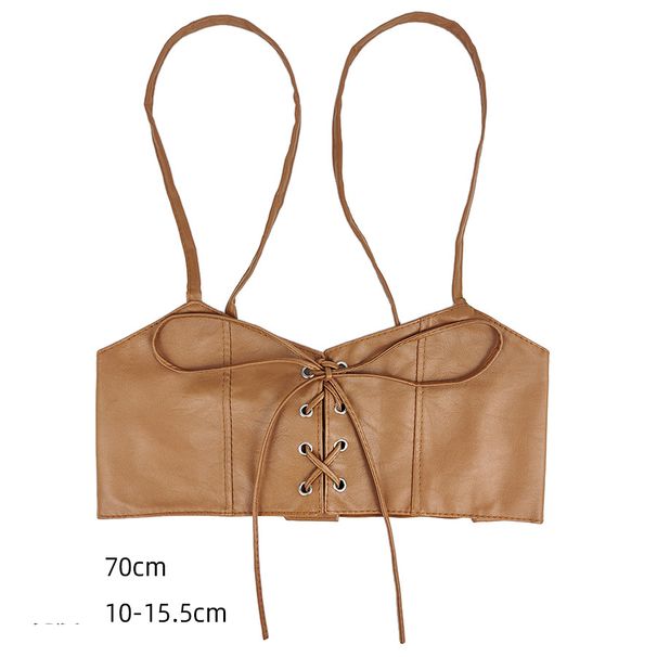 Unisex Stylish women's leather vest Waistband Elastic elastic strap Women accessorize with a blouse belt_maomaolike.com