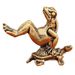Sleeping Beauty Solid Ornament Turtle Carrying Office Desktop Frog Tea Pet Pure Brass Craft Copperware_maomaolike.com