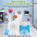 Rechargeable Electric Toilet Brush, 3 Replaceable Heads Silicone Bristle Disposable, Cordless Toilet Scrubber With Base, No Dead Angle Cleaning_maomaolike.com