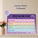 Potty Reward Chart Painting Poster, Pastel-toned Cute Rainbow & Moon Cloud Design Poster, Helps Track Potty Training Milestones, Ideal For Home_maomaolike.com