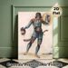 Mythical Warrior Painting Poster, Vintage Detailed Tattooed Warrior Holding Severed Head & Shield Poster, Unique Historical Artwork For Home Study_maomaolike.com