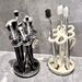Flower Toothbrush Bathroom Washstand Makeup Brush Holder Base Stand Storage Rack Ceramic_maomaolike.com