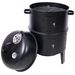 Charcoal Smoker Grill Wood Smoker Grills Outdoor Cooking 16 Inch Vertical Smoker Portable BBQ Grill For Camping, Black_maomaolike.com