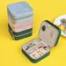 Velvet Jewelry Box For Women Necklace Ring Earrings Organizer Holder Travel Portable Zipper Square Jewelry Storage Case_maomaolike.com
