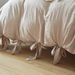 Home Textile Solid Color Washed Cotton Strap Quilt Cover Three Piece Set_maomaolike.com