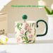Retro Light Luxury Cup Iris Water Cup Camellia Large Capacity Ceramic Cup Ceramic Mug Gift Box Couple_maomaolike.com