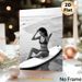 Surfer Girl Beach Painting Poster, Monochrome Minimalist Coastal Scene Poster, Tranquil Beach-inspired Decor, Suitable For Bedroom, Living Room And_maomaolike.com