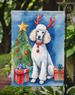 White Standard Poodle Christmas Reindeer Garden Flag Mailbox Flag Decorative Yard Flag Banner Outside Patio Artwork Yard Flower Beds, Garden Size, Multicolor_maomaolike.com