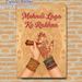 Mehndi Themed Painting Poster, Warm-toned Traditional Indian Henna Art Scene Poster, Authentic Cultural Artwork Ideal For Wedding & Cultural_maomaolike.com