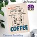 Coffee Themed Painting Poster, Minimalist Cartoon Barista & Coffee Machine Poster, Playful Coffee-focused Decor, Ideal For Coffee Shops, Kitchen And_maomaolike.com