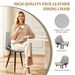 Light Grey & Dark Grey PU Leather Dining Chair With Metal Legs, Wave Pattern Upholstered Armless Chair Set Of 4 For Kitchen, Restaurant, Living, Meeting Room_maomaolike.com