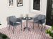 3 Piece Plastic Arm Chair Bistro GRS Premium Ocean Plastic, Charcoal_maomaolike.com