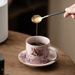 Fenru Kiln Flower Cat Coffee Cup Mug Home Office Afternoon Tea Cup Dish Set_maomaolike.com