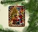 Rhodesian Ridgeback And Santa Claus Porcelain Ornament Christmas Tree Hanging Decorations For Home Christmas Holiday, Rectangle, Gift, Multicolor_maomaolike.com