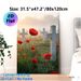 In Flanders Fields Poppy & Cross Painting Poster, Misty Sunlit Poppy Field With Crosses And Classic Poem Poster, Commemorative Decor Ideal For Home_maomaolike.com