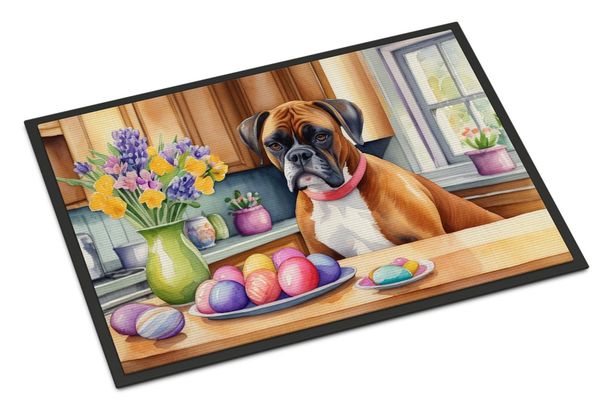 Decorating Easter Boxer Doormat Front Door Mat Indoor Outdoor Rugs For Entryway, Non Slip Washable Low Pile, 24H X 36W_maomaolike.com
