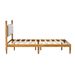 Queen Wood Bed Frame With Fabric Upholstered Headboard, Solid Rubber Wood Foundation With Wood Central Supports, 1000 Lb Capacity, Easy Assembly, No Box Spring Needed, Rustic Oak_maomaolike.com