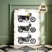Vintage Z1 Series Motorcycle Painting Poster, Retro Distressed Border Multi-variant Motorcycle Poster, Classic Motorcycle Collection Design, Ideal For_maomaolike.com