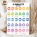 Spanish Alphabet Painting Poster, Vibrant Color-coded Circular Letter Poster, Clear Spanish Pronunciation Reference, Suitable For Study Rooms And_maomaolike.com