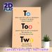 English Homophone (To/Too/Two) Painting Poster, Clear Educational Visual Guide Poster, Aids In Mastering Homophone Usage, Ideal For Study Rooms And_maomaolike.com