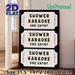 Shower Karaoke Ticket Painting Poster, Vintage-style Retro Ticket-shaped With Neon Outline Poster, Playful Bathroom-themed Decor Ideal For Home_maomaolike.com