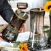 Light Luxury Minimalist Glass Vase, Ins-Style High-End Feel, Water-Cultivated Lily Flowers, Nordic Living Room Flower_maomaolike.com
