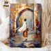 Traditional Robed Figure In Stone Arch Alley Painting Poster, Vibrant Impressionist Brushstroke Poster, Artistic Cultural Decor Ideal For Living Room_maomaolike.com