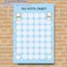Potty Chart Painting Poster, Cute Cartoon-style Light Blue Poster With Toilet, Diaper And Star Elements, Practical Tool For Tracking Potty Training_maomaolike.com